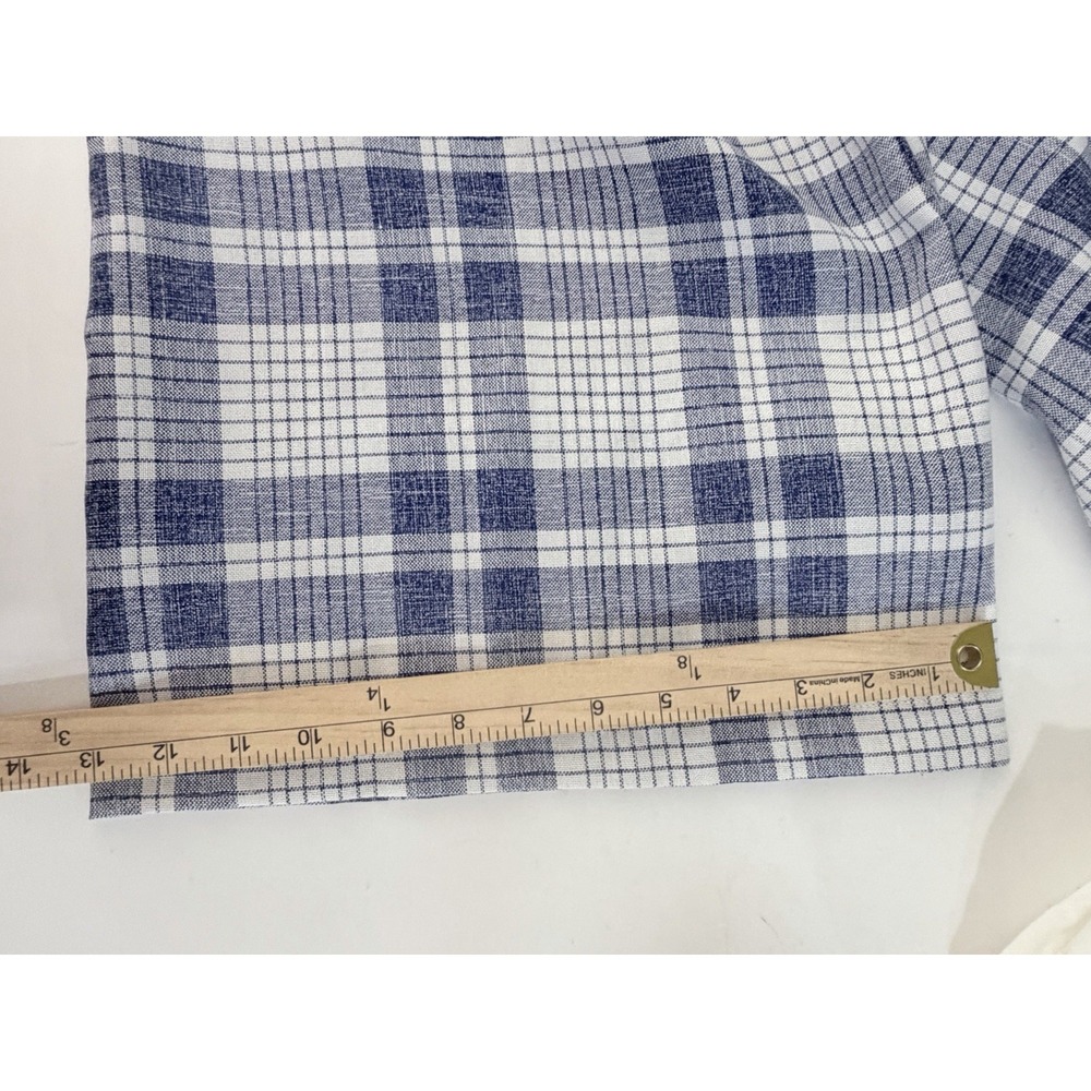 Gianni Bini Clouse Culotte Jumper Womens Size M Blue Plaid Ruffle Front Wide Leg - Picture 8 of 11